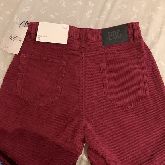 NWT Burgundy corduroy high-rise “mom” pants BDG Urban Outfitters - Picture 9 of 12
